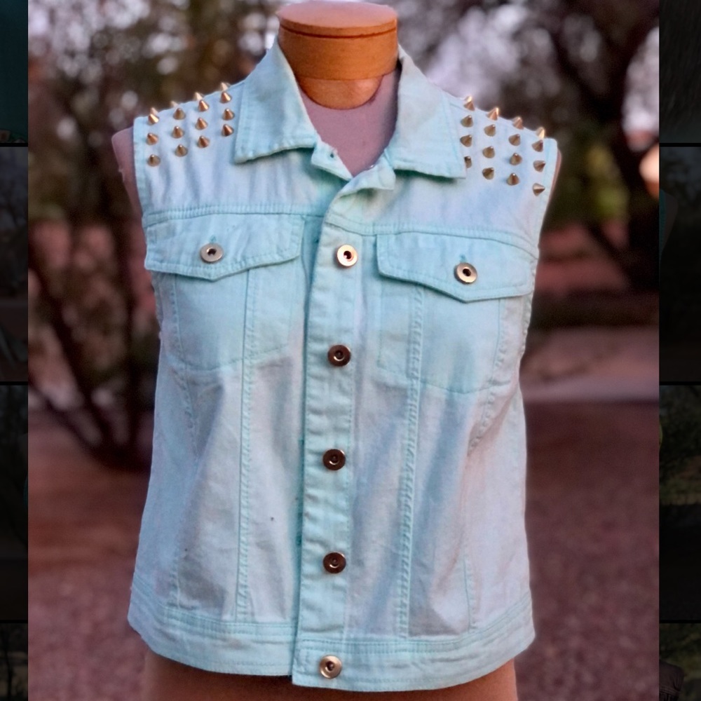 Turquoise Denim Jacket